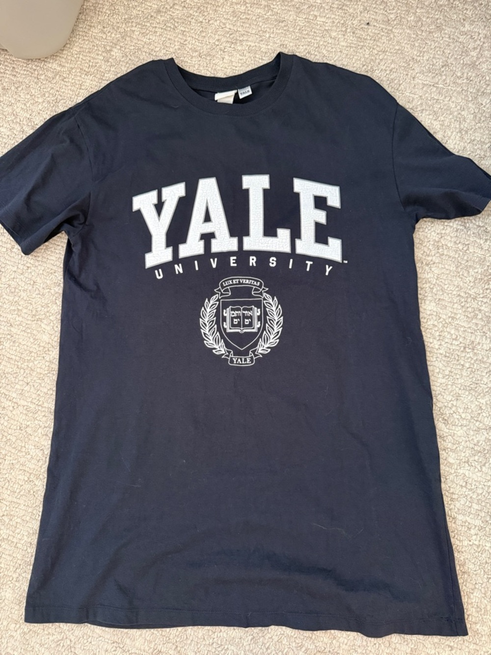 H&M Navy Yale University Logo T-Shirt Dress